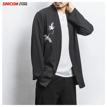 

Sinicism Store Mens Print Oversize Loose Jacket Men Chinese Style Jackets 2020 Male Spring Fashion Traditional Coat 5XL Clothes