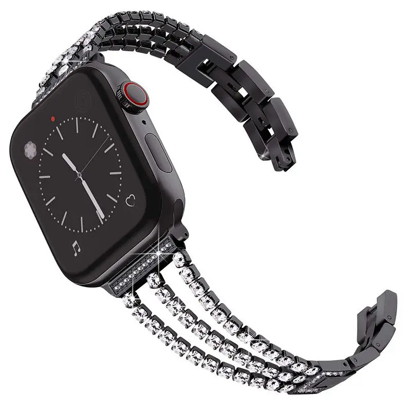 LOVERONY алмаз Нержавеющая сталь ремешок 42 мм 44 мм, 38 мм, 40 мм для Apple Watch, версии 5/4/3/2/1 ремешок для наручных часов Apple Watch браслет