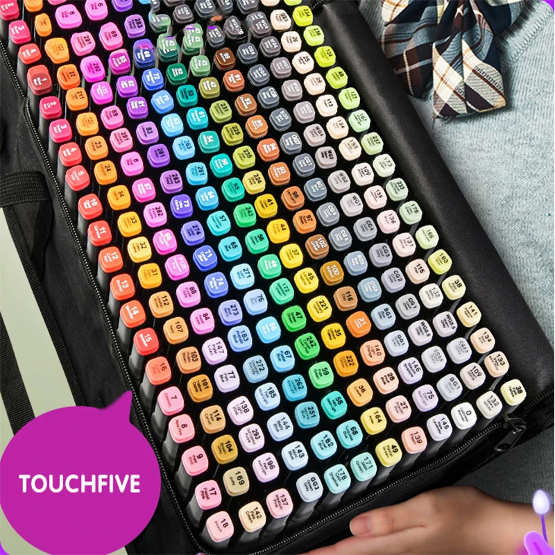 TouchFive набор маркеров для живописи 30/40/60/80/108/168 Цвета спиртовые маркеры манга