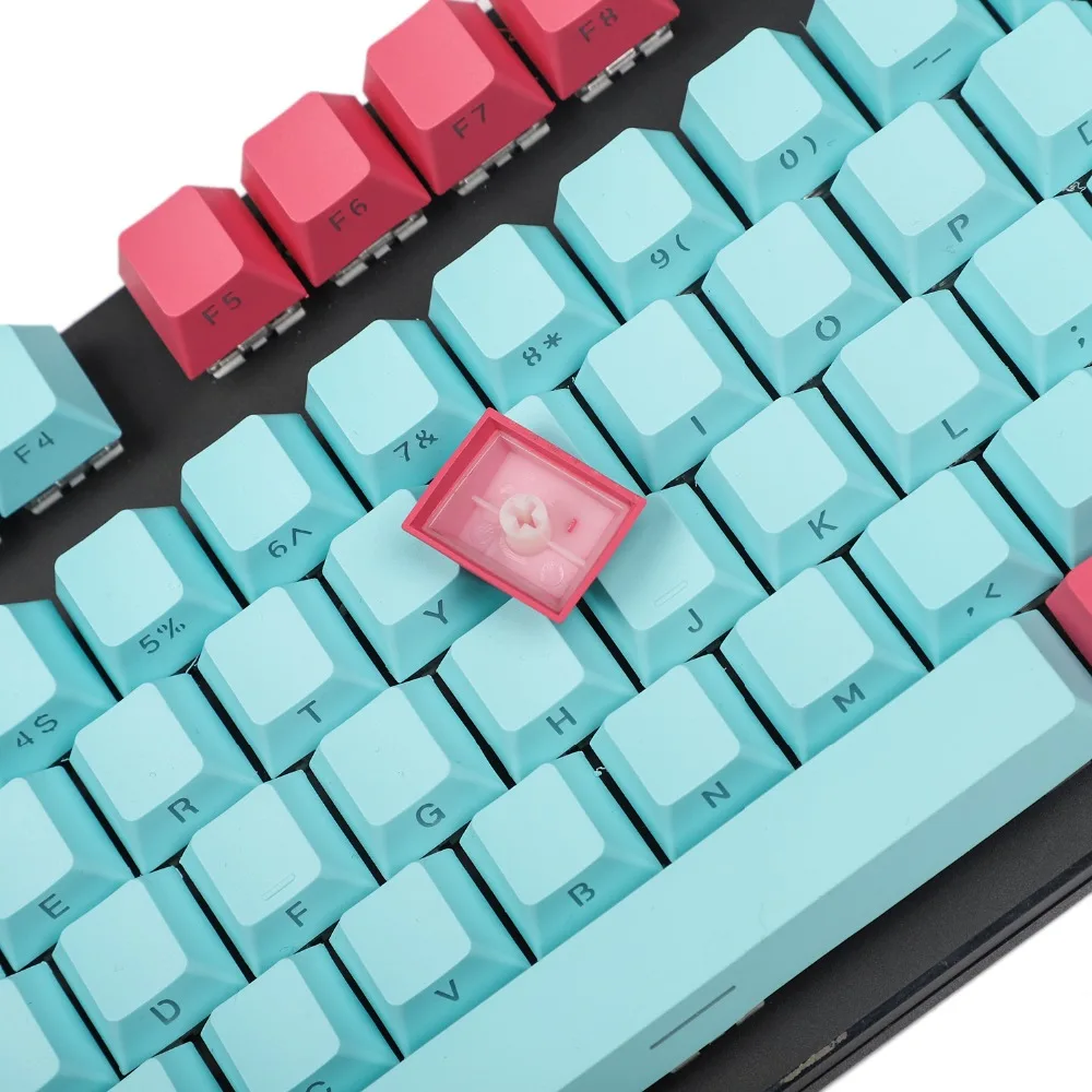 Keycaps para teclado mecânico MX, Side-lit, preto, branco, 104, 108
