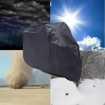 

Motorcycle Cover Anti Rain Sun UV Storm Dust All-weather Anti-theft XL Black