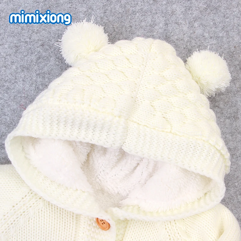 Baby Rompers Knitted Infant Boys Girls Jumpsuits Autumn Winter Soft Warm Newborn Bebes Overalls One Piece Toddler Kids Playsuits