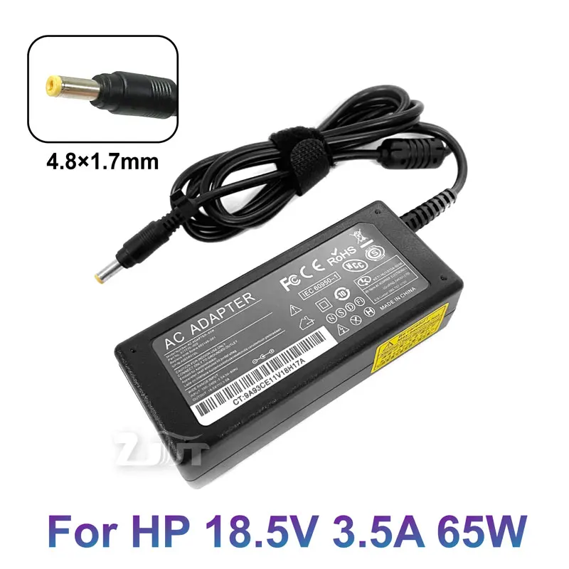 Adattatore Per Caricabatterie Per Laptop Con Alimentazione Ca Da 18.5V 4.8 A 1.7*6720Mm 65W Per Hp Compaq 500 S 510 520 530 540 620 625 V3000 Pavilion