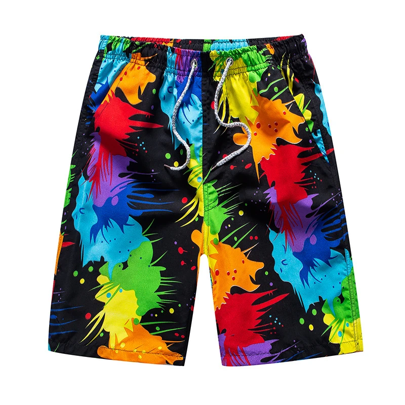 Pantalones cortos secado rápido para hombre y mujer, Shorts de playa para natación, tabla de surf con flores, para playa|Pantalones cortos de surf y playa| - AliExpress