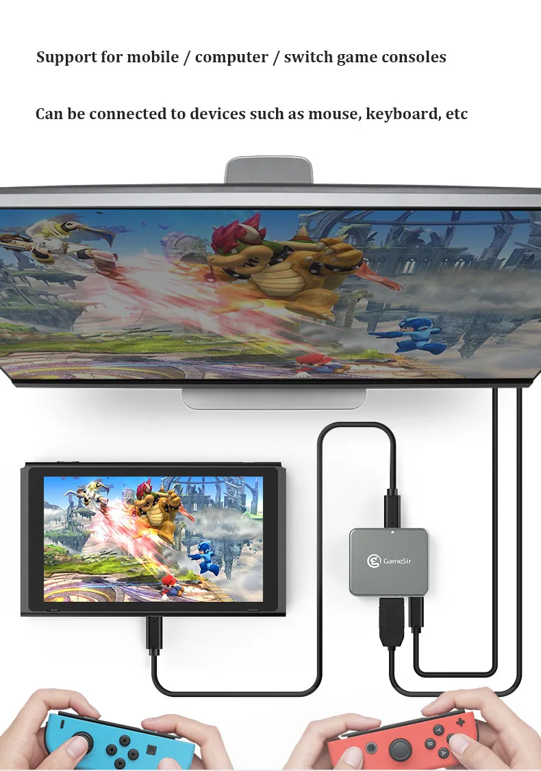 GTV130USB-C к HDMI 5-в-1 интерфейс PD для мобильного телефона, компьютера, поддерживает 4K док-станции