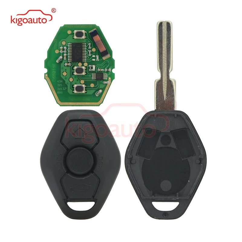 Kigoauto car key 2002 2003 2004 2005 2006  for BMW 3 5 series CAS system 3 button 315mhz HU58 remote key