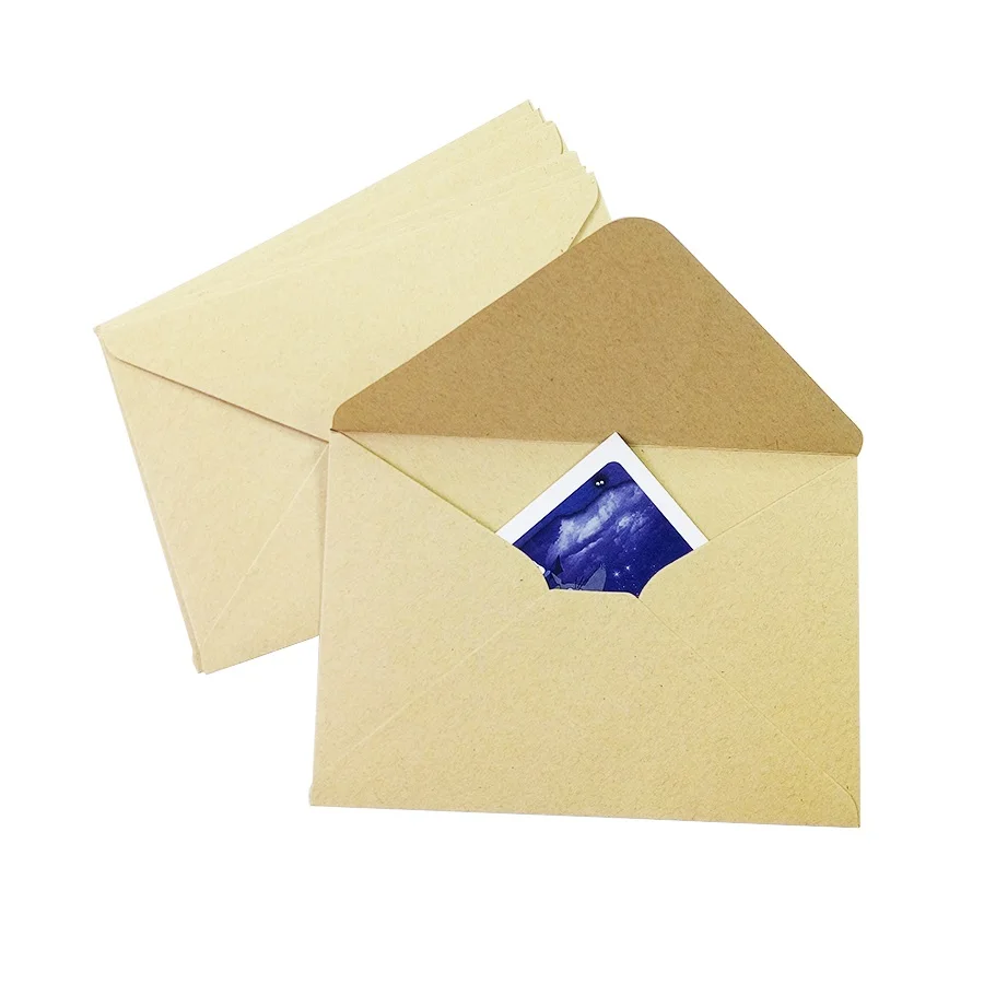 Enveloppes Vintage en papier Kraft vierge, couleur dorure, enveloppe  d'invitation de mariage, cartes de vœux, cadeau rétro, 22x11cm