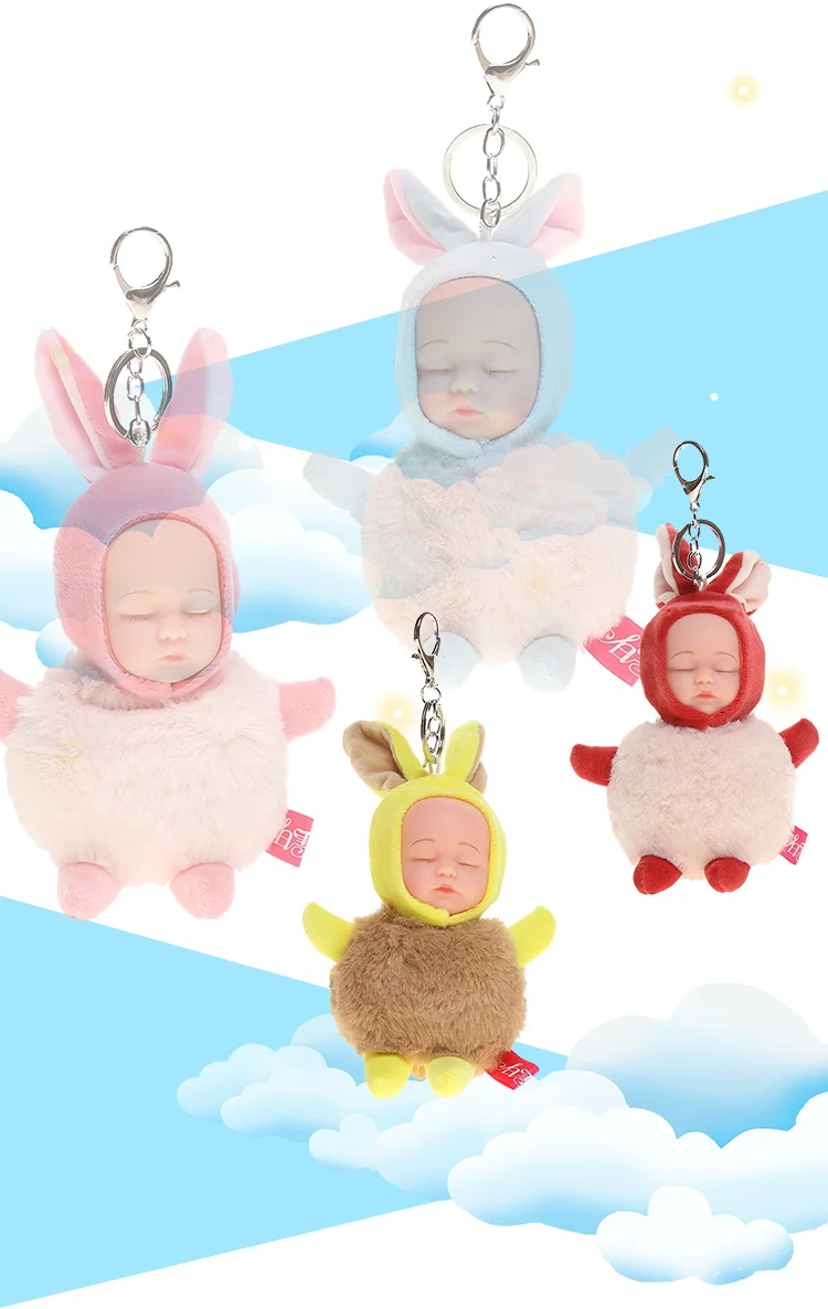 Kawaii пушистый брелок для ключей брелок много панда мультфильм аниме стежка Брелок-Плюшевая Кукла меховой шарик плюшевый брелок для девочки плюшевая игрушка