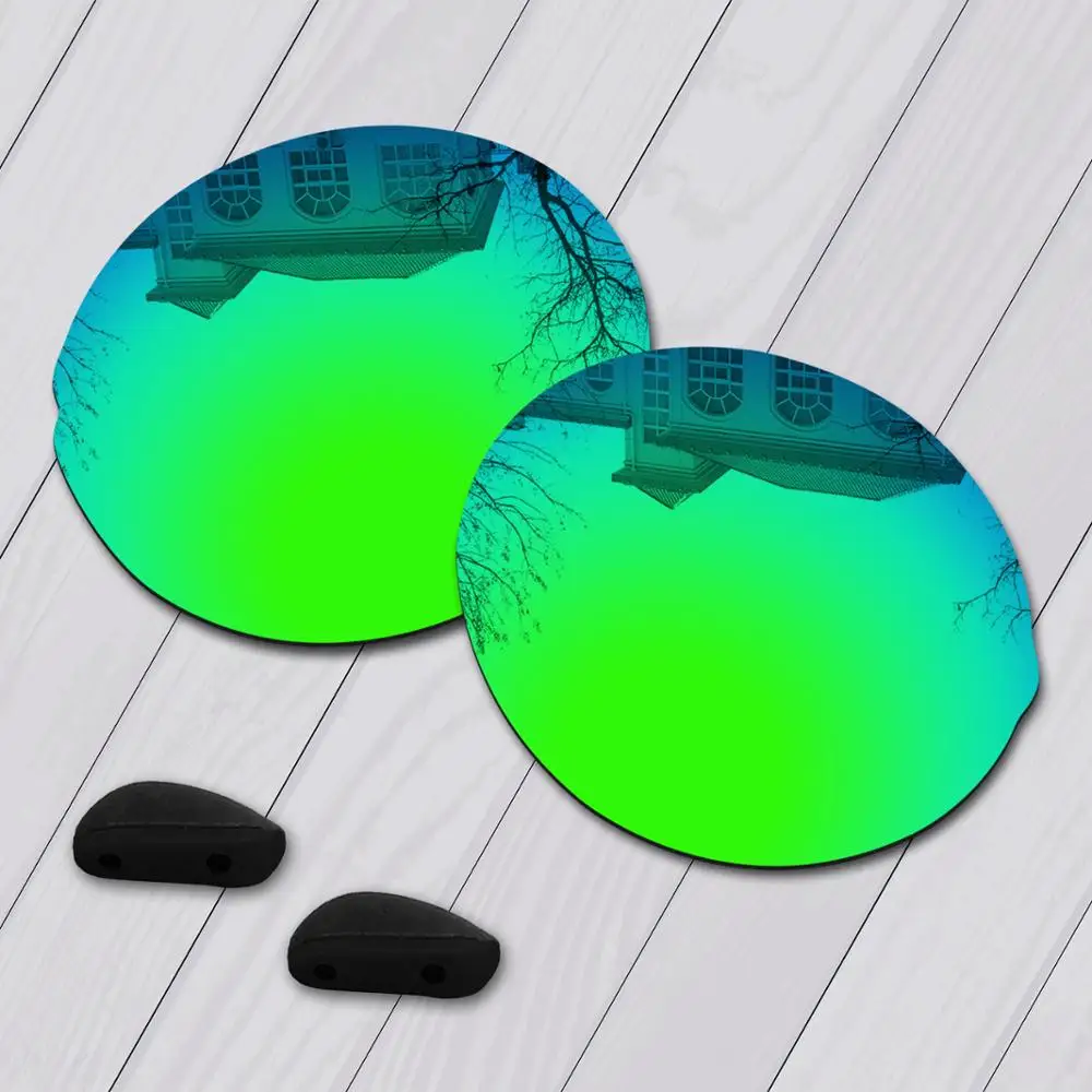 Emerald Green E.O.S поляризованные улучшенные Сменные линзы и черные носовые упоры для солнцезащитных очков Oakley Madman OO6019-несколько вариантов - Цвет линз: Emerald Green