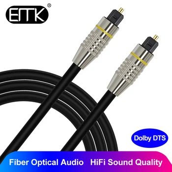 

EMK Optical Audio Cable Digital Toslink SPDIF Audio Fiber Cable 1m 2m 3m 5m 10m 15m OD6.0mm TV xbox speaker DVD soundbar