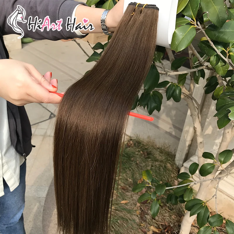 HiArt 100 г уток для наращивания волос человеческие волосы Remy салона с двойным