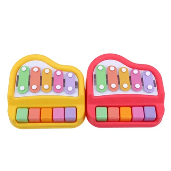 

Babys Toys Wooden Children's Five-tone Educational Toys Beat Xylophone Musical Instruments(Yellow red)