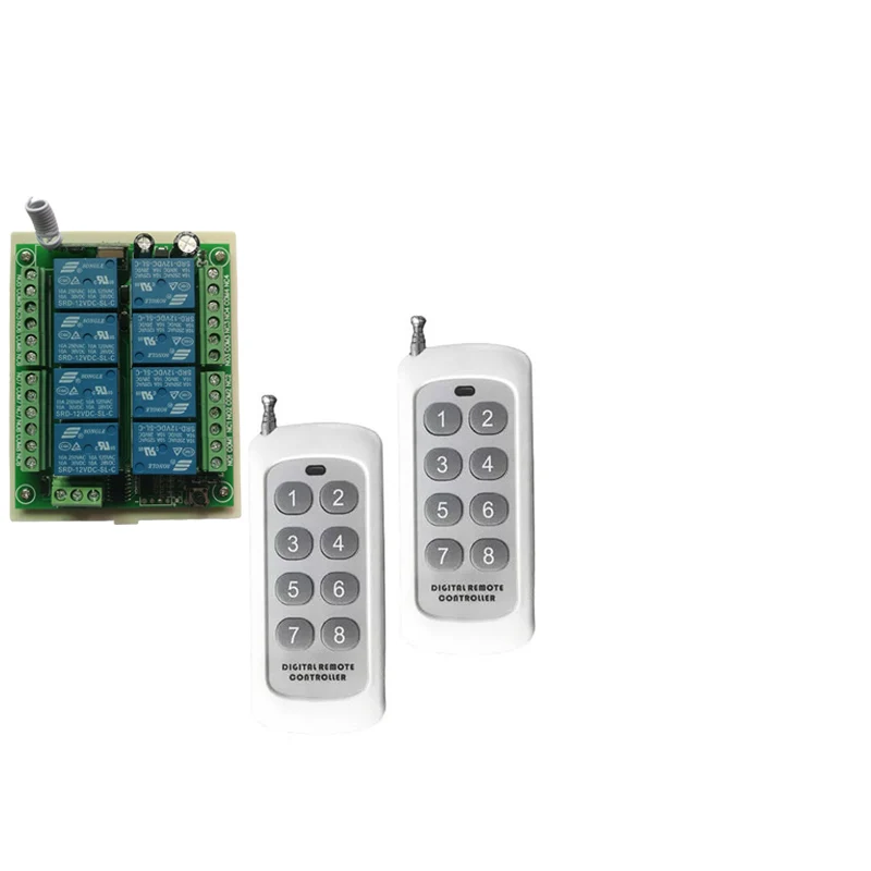 DC 12V 24V 8 каналов 8CH RF беспроводной пульт дистанционного управления Переключатель система дистанционного управления приемник передатчик 8CH реле 315/433 MHz