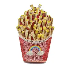 Эксклюзивные Дизайнерские Сумки Стразы инкрустация вечерние сумки металлические цепные сумки высокого качества сумки