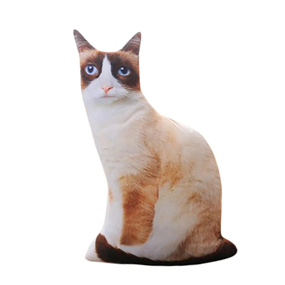 3d подушка для кошки, милая моющаяся короткая плюшевая подушка, украшение дома, мультяшный детский подарок, подушки для дивана# G7