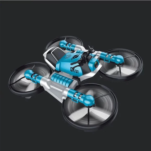 Folding Aerial RC Drone 2 in 1 WIFI HD Camera FPV Watch Gesture Sensor Remote Control Quadcopter Deformed Motorcycle Kids Gift 2