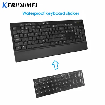 

Kebidumei Russian Keyboard Stickers Waterproof French Russia Spanish Sticker For Mac Notebook Computer Desktop Keyboard Covers