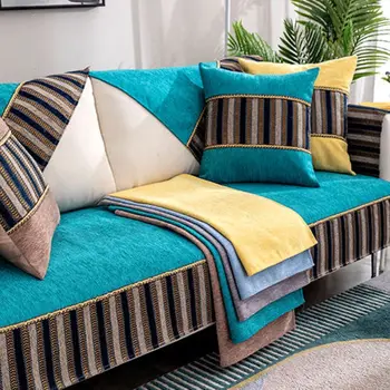 

Nordic Chenille Sofa Cover Solid Color Good Quality Non-slip Sofa Mat Cover Modern Universal Sofa Covers for Living Room