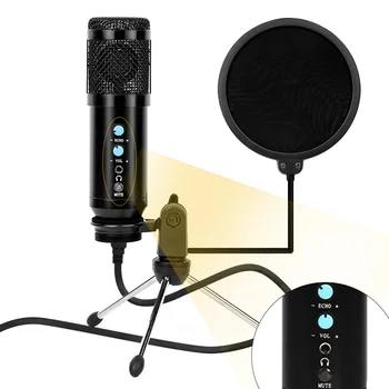 

Professional Microphone BM 800 Condenser Sound Recording 3.5Mm Wired Microphone Kits With Shock Mount For computer Studio Record