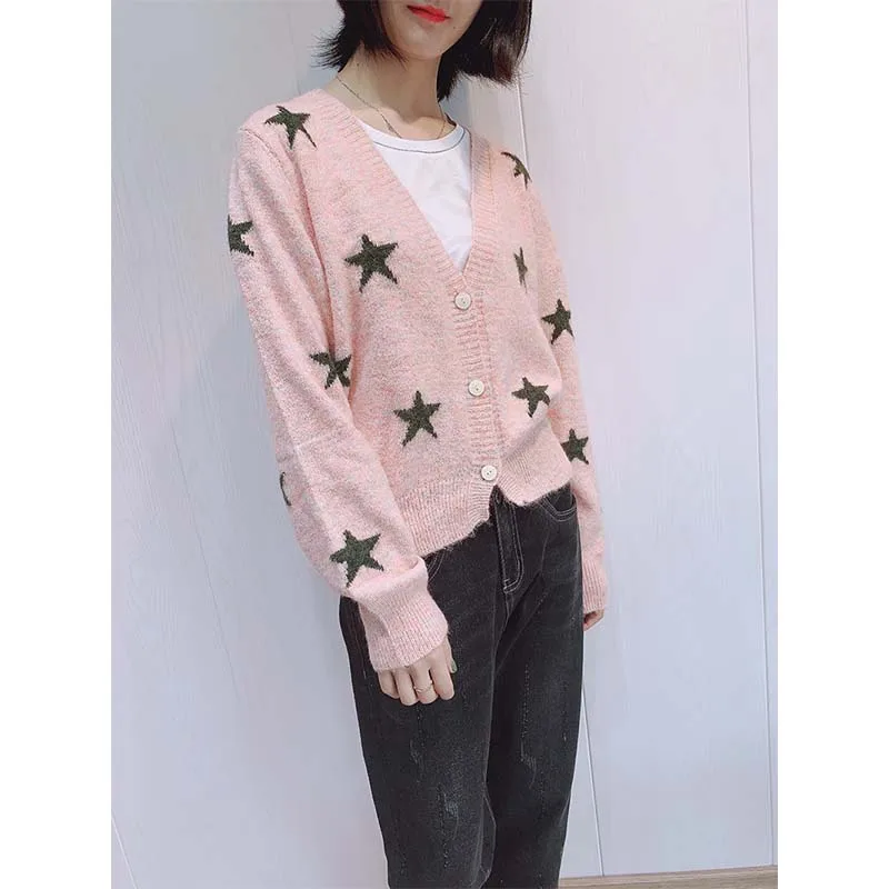 ^*Best Offers Women Sweater 2019 Autumn New Floral Spinning V-neck Single-breasted Cardigan Sweater ^*Best Offers Women Sweater 2019 Autumn New Floral Spinning V-neck Single-breasted Cardigan Sweater
