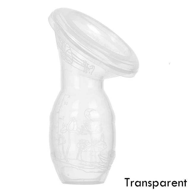 Transparent Hot Baby Feeding Manual Breast Pump Partner Breast Collector Automatic Correction Breastmilk Silicone Breast Pump - Цвет: Transparent