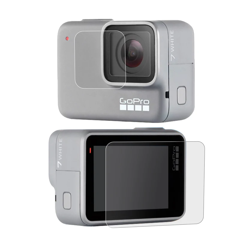 

For GoPro Hero 7 Silver / White Camera Lens / LCD Screen Premium Tempered/Plastic Glass Protector Film
