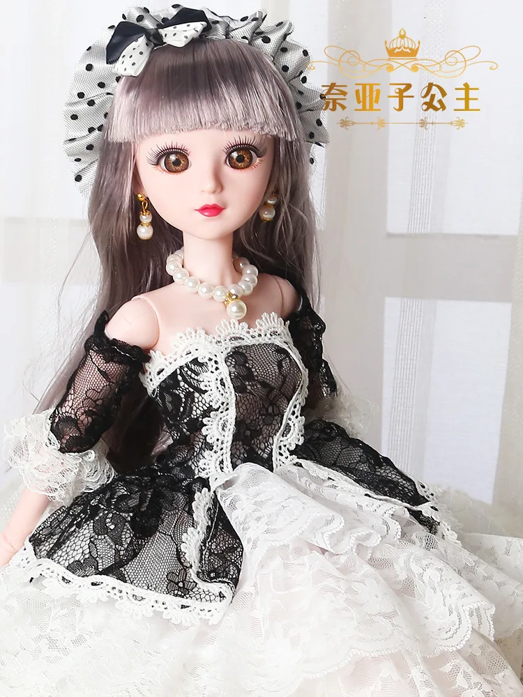 60 см BJD кукла 1/3 с красивой одеждой парики обувь макияж ручной работы красивые игрушки силиконовые куклы реборн игрушки для детей подарок - Цвет: naiyazi