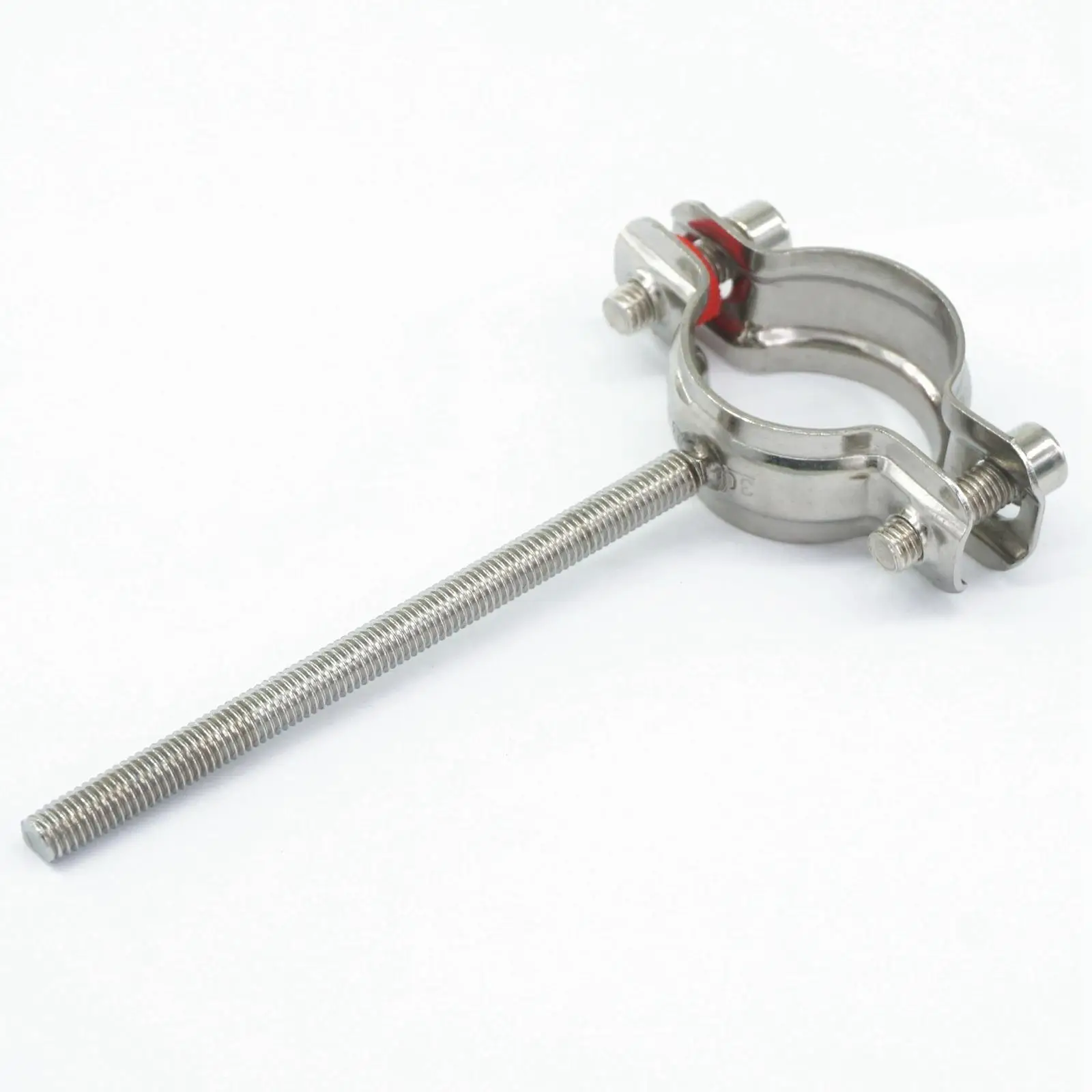 Fit Tube O.D 102-133mm 304 Stainless Steel Thread Length 100mm Clamp Clip Support bracket with M8 Screw Pole | Обустройство дома