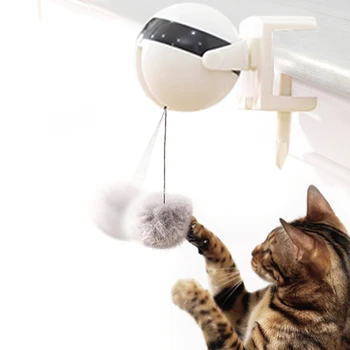 

Self Playing Cat Toy Cat Teaser Automatic Lifting Electric Ball with Fluffy Ball OCT998