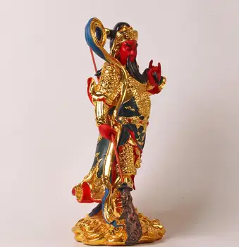 

Copper statue Wei Tuo's Buddha statue of Jialan Bodhisattva 15 18 inch plexiglass steel household worships Buddhist ornaments in