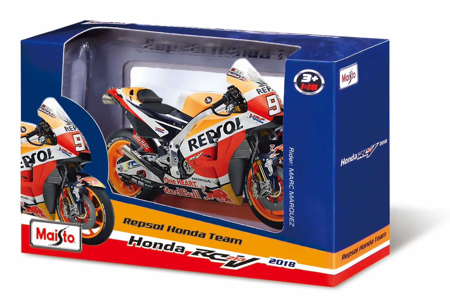 Maisto 1:18 Repsol Honda team RC213V NO: 93 оригинальная Авторизованная модель мотоцикла из сплава игрушка автомобиль коллекция подарков