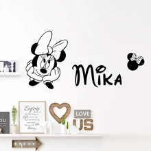 Lovely Cartoon Disney Minnie Mouse Wall Stickers For Home Decor Living Room Girls Room Nursery Poster Vinyl Mural Wall Art Decal Lovely Cartoon Disney Minnie Mouse Wall Stickers For Home Decor Living Room Girls Room Nursery Poster Vinyl Mural Wall Art Decal