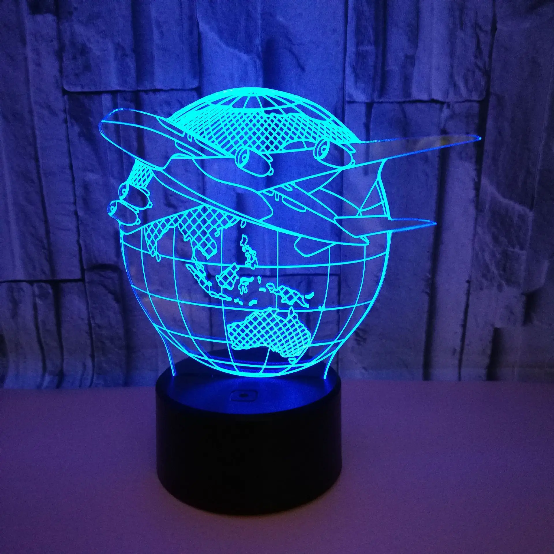 Настольные светодиодные 3d лампы с самолетом светодиодный светильник питанием от