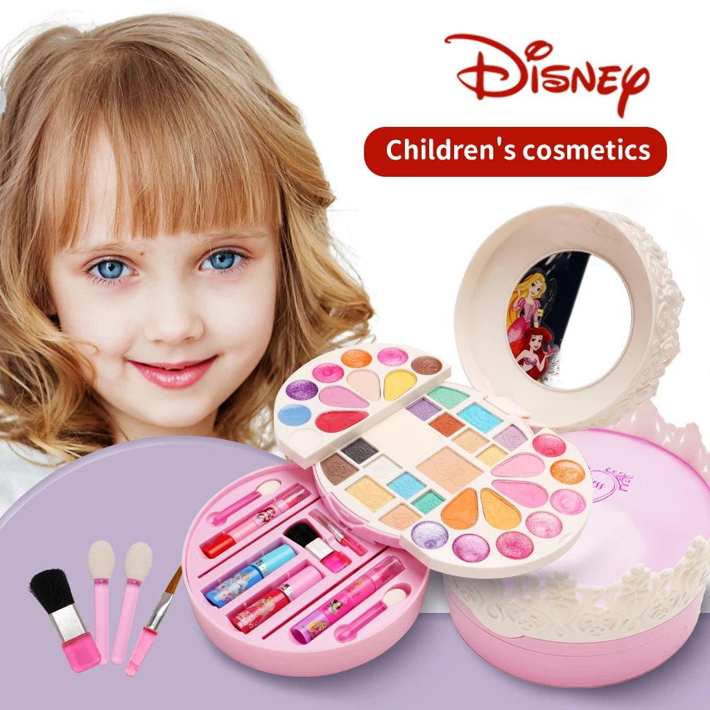 子供のためのディズニープリンセス化粧品 シミュレーションゲーム 王冠のような美容ボックス 赤ちゃんのためのメイクアップキット 美容 ファッションおもちゃ Aliexpress