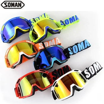 

Helmet Motorcycle Goggles Capacetes Para Moto Glasses SM15 Motocross Goggles Casco Moto Lens+3pcs Films+Extra Clear Lens