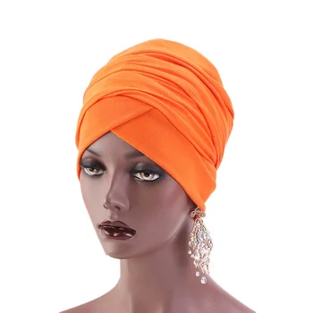 

Muslim Women Hair Cap Cotton Hats Women Long Scarf Inner Hijabs India Turban Head SCap Hat Lady Accessories Hair Styling