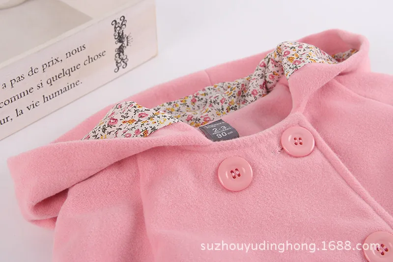 Girls Woolen Coat European And American Style Woolen Cloth GIRL'S Coat Autumn And Winter New Style Kids' Coat