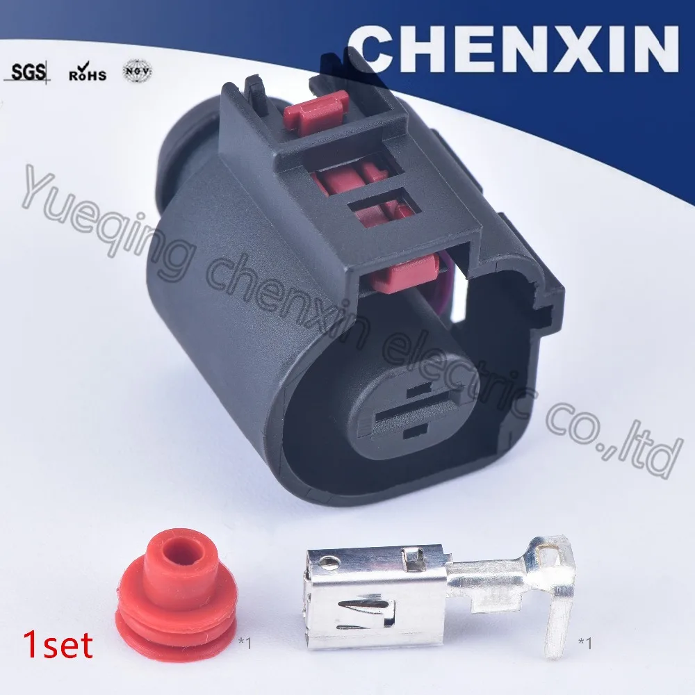 Black 1pin waterproof auto connector female socket wiring harness engine starter connector motor plug sensor connector 1K0973751