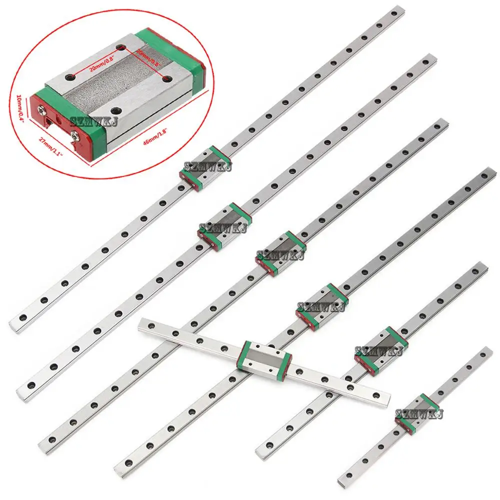 Msleep Kit de Guidage de Rail Miniature CNC pour imprimante 3D Bloc Coulissant Mgn12c 