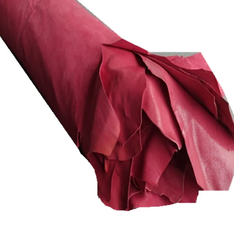 Табби красный овечий кожаный 1-1,4 мм ручной работы coyium мешок материал оболочки ткань