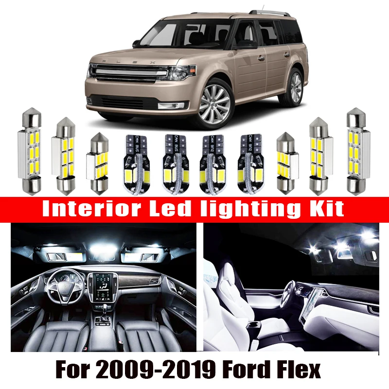 Для 2009 2019 Ford Flex белые автомобильные аксессуары Canbus безошибочный светодиодный