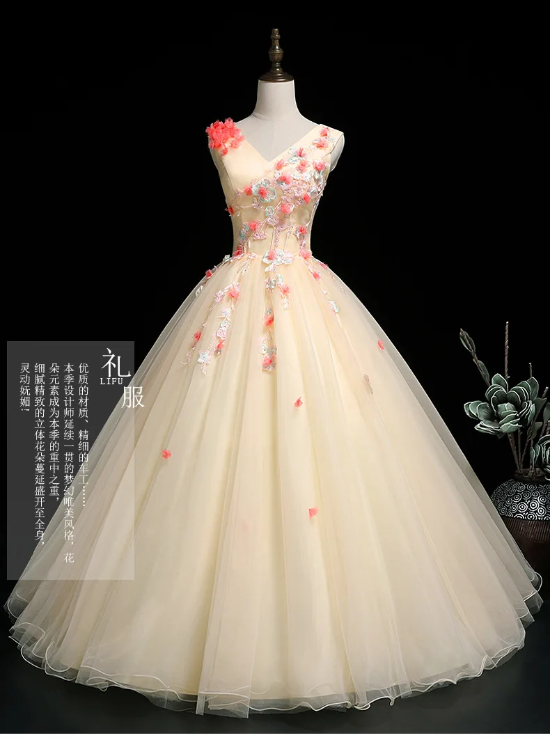 Robe De Soiree высокого Класс v-образный вырез длинное вечернее платье отделка из бус с аппликацией в виде бантика бальное платье Выходные туфли на выпускной бал сольное исполнение платье для приема