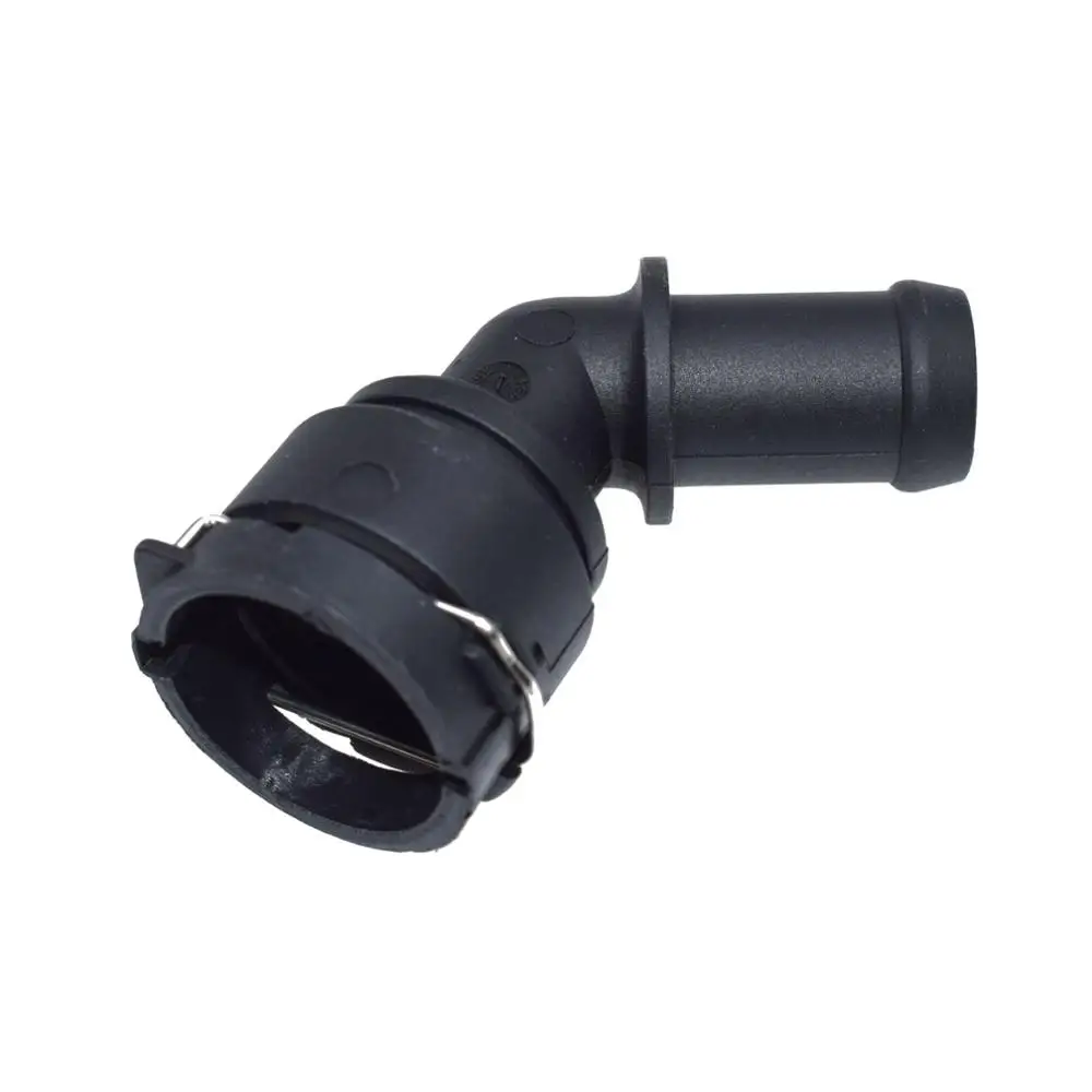 Aluminum Thermostat Radiator Water Outlet Hose Connector Coolant Flange Pipe For Audi VW Seat Skoda 1.8L 1.8T 06A121133J