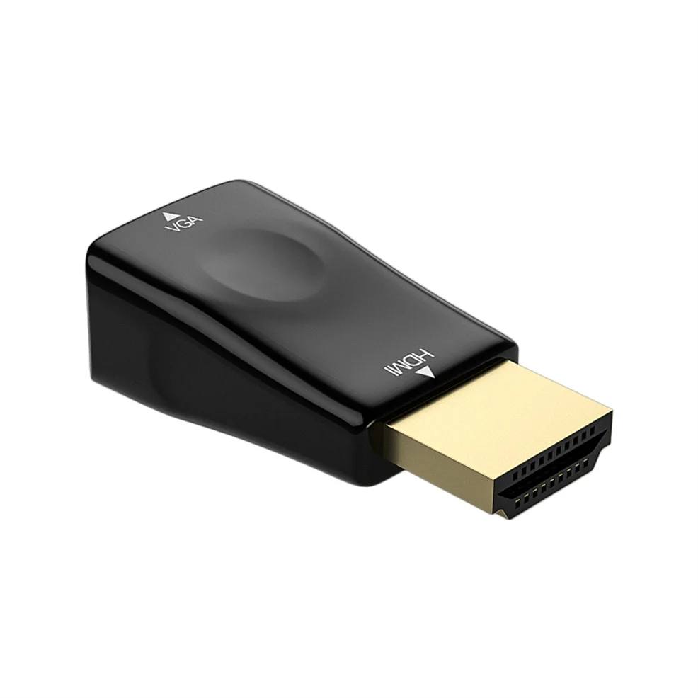 LccKaa HDMI-Compatible to VGA Adapter Converter Male To Famale Converter 1080P HDMI to VGA Video Adapter  For PC TV Box DVD HDTV