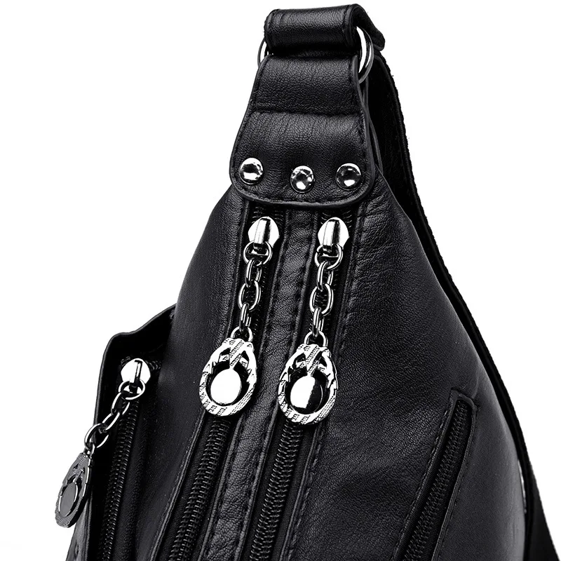 

Mommy Bag Large Capacity WOMEN'S Bag 2018 New Style Soft Leather Shoulder Bag Simple Versatile Shoulder Middle Aged And Elderly