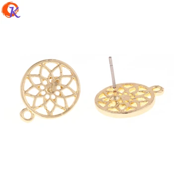 

Cordial Design 100Pcs 13*16MM Earring Findings/Jewelry Making/Gold Color Round Earrings Base Accessories/Hand Made/Earring Parts