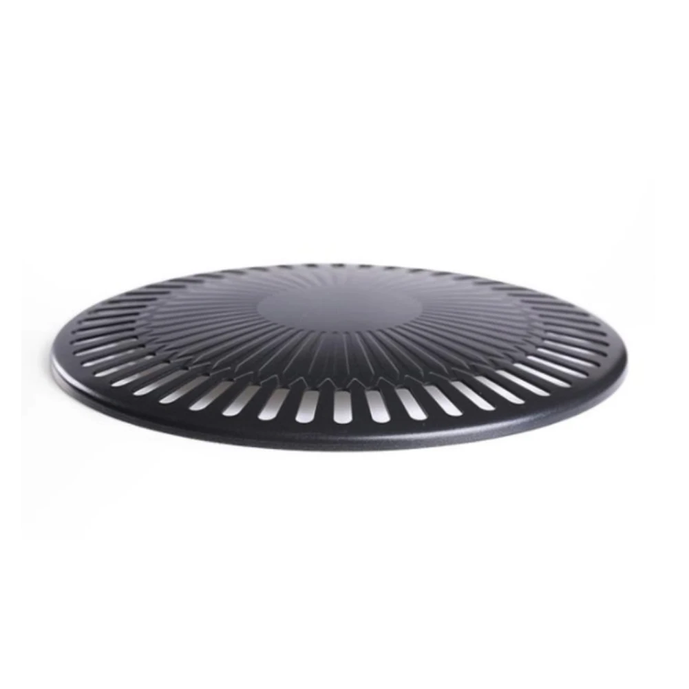 1pc Barbecue plate Round Iron Korean BBQ Grill Plate Outdoor Cassette Oven Grill Pan Round Nonstick Pan BBQ Tools