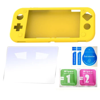 

Silicone Cover Case Set Fit for Nintendo Switch Lite Anti-scratch Soft Silicone Protective Case with Screen Protector