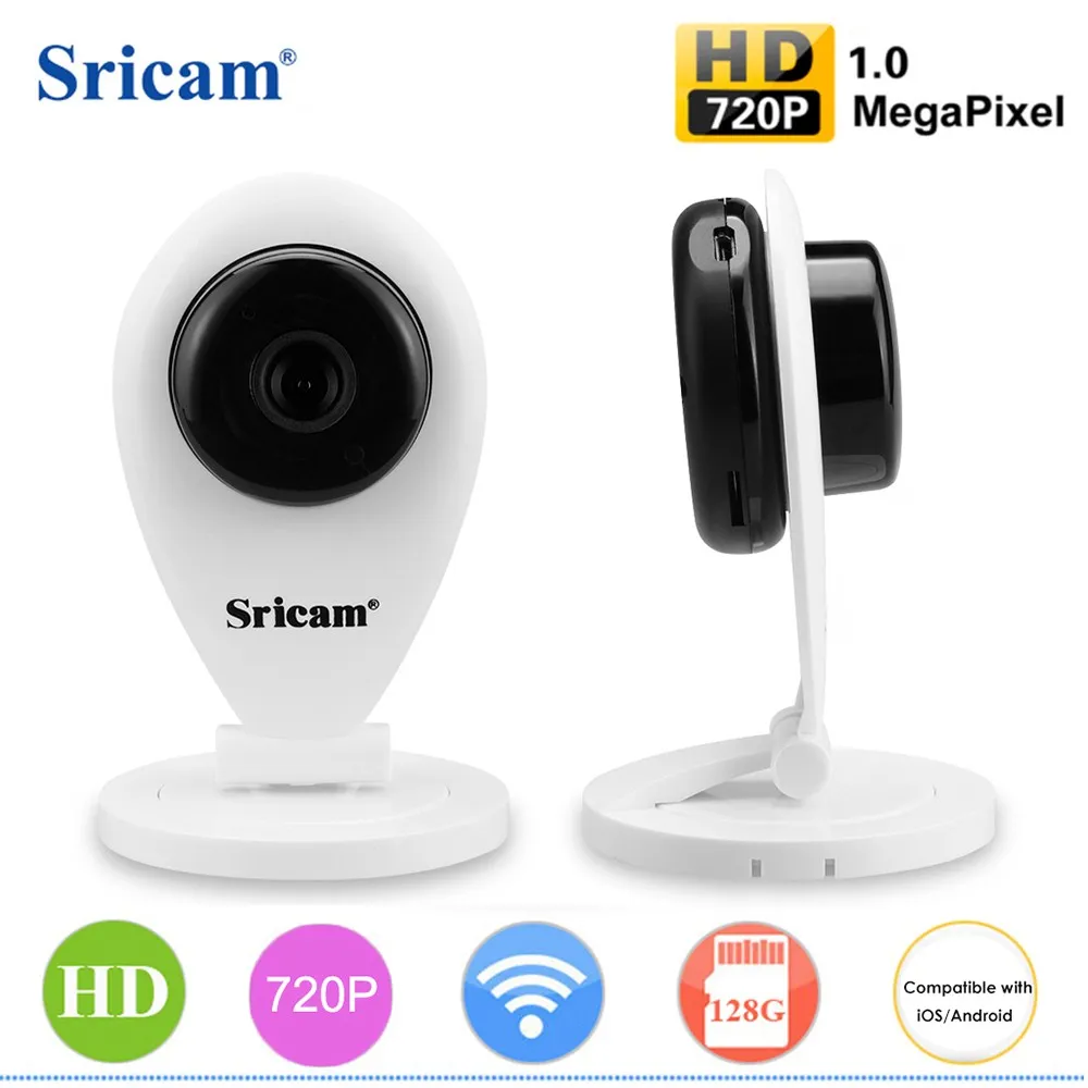 

Sricam SP009 HD 720P Mini Wireless IP Camera Wifi P2P Baby Monitor Network CCTV Security Camera Without IR-Cut