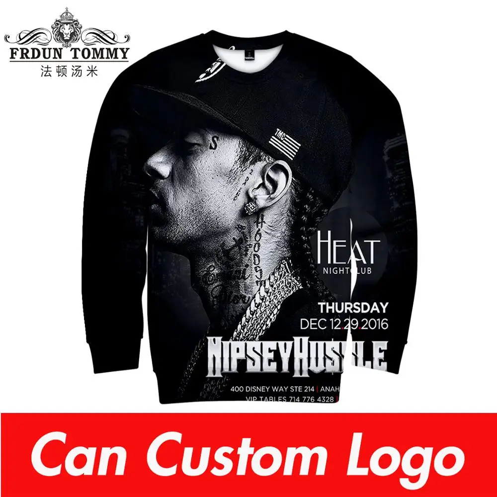 Rap nipsey hussle альбом 3D уличная Толстовка для женщин/мужчин с круглым вырезом и длинными рукавами из хлопка Harajuku Толстовка с принтом Весенняя Толстовка